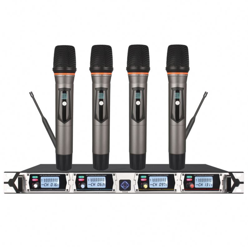Tiwa buen sonido profesional estudio calidad 4 canales uhf inalámbrico micrófono