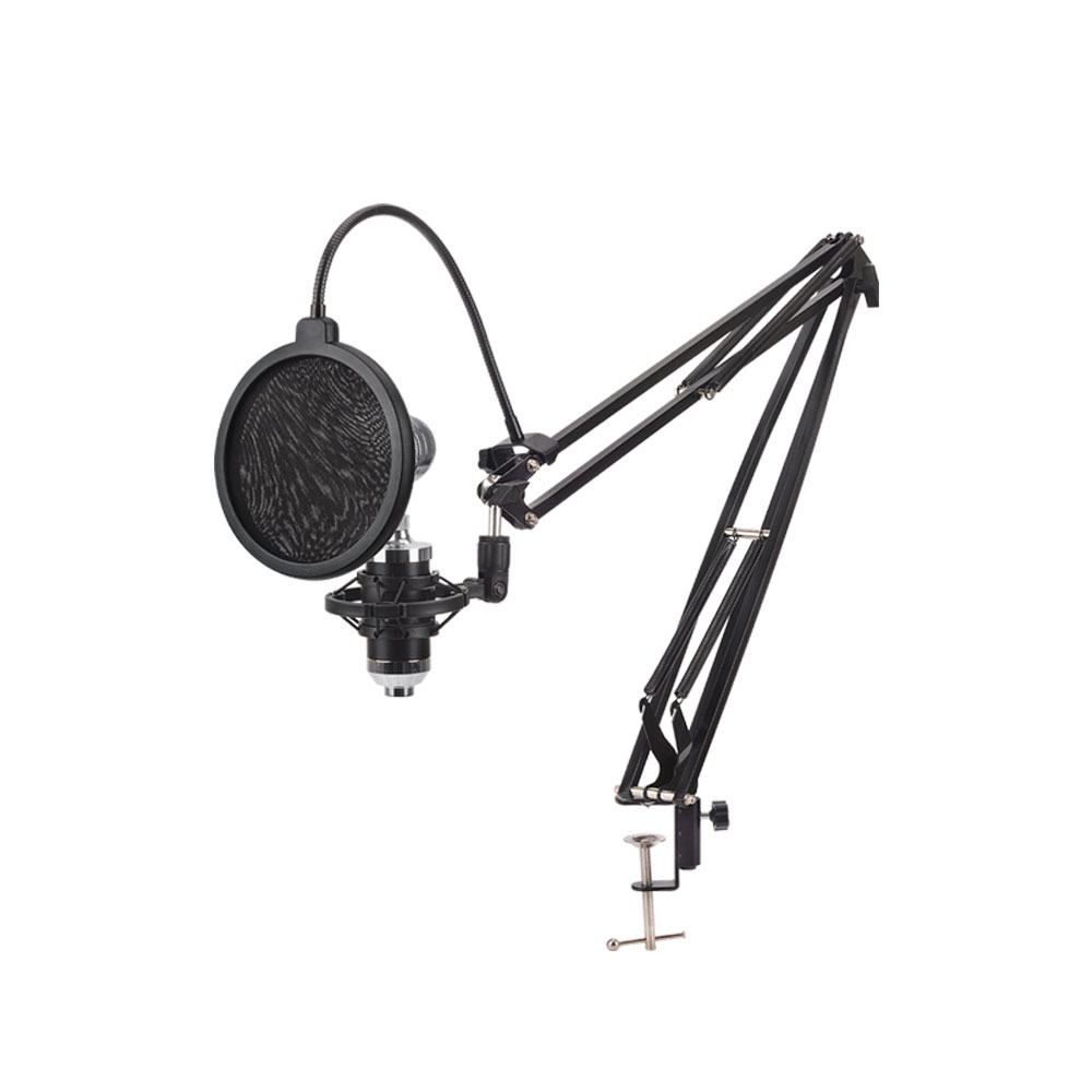 TIWA NB35 Soporte de la tijera de la suspensión ajustable para la grabación del micrófono del condensador con el filtro POP de tamaño grande