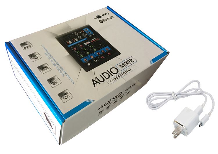 4 canales Professional Digital Mini Mezclador de audio Consola